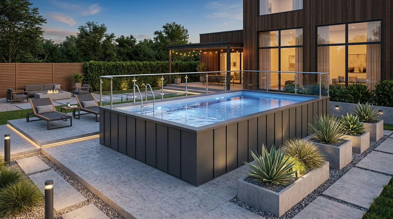 Privacy Planting by the Pool